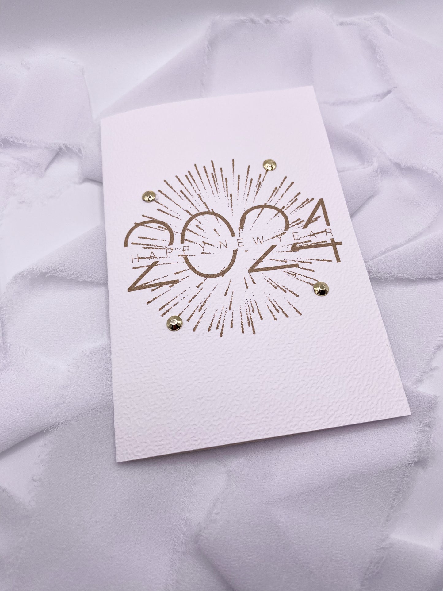 4”x6” Gold Happy New Year Card