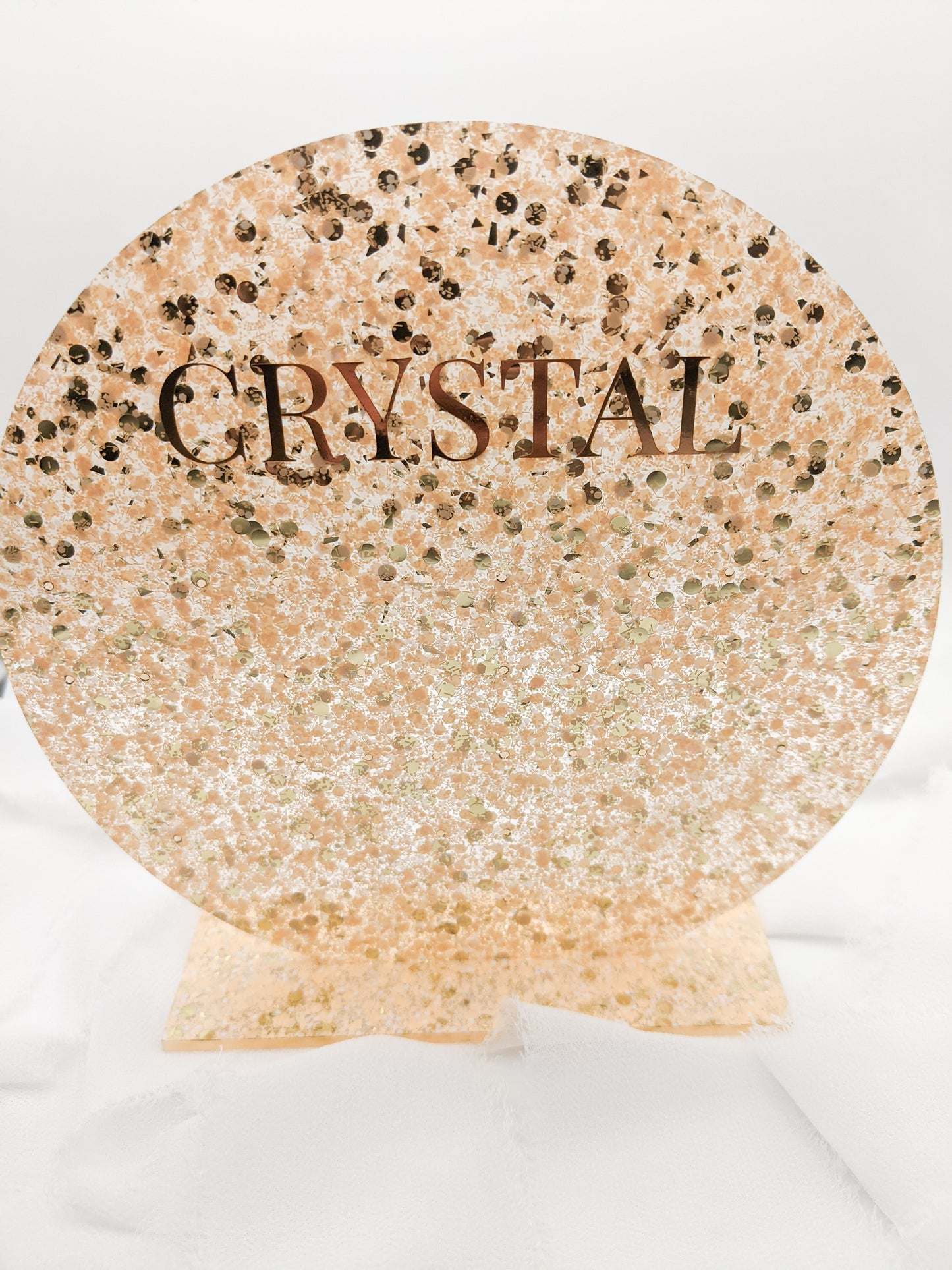 Custom Acrylic Circle Earring Holder – Personalized Jewelry Organizer Stand for Studs & Dangles