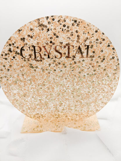 Custom Acrylic Circle Earring Holder – Personalized Jewelry Organizer Stand for Studs & Dangles