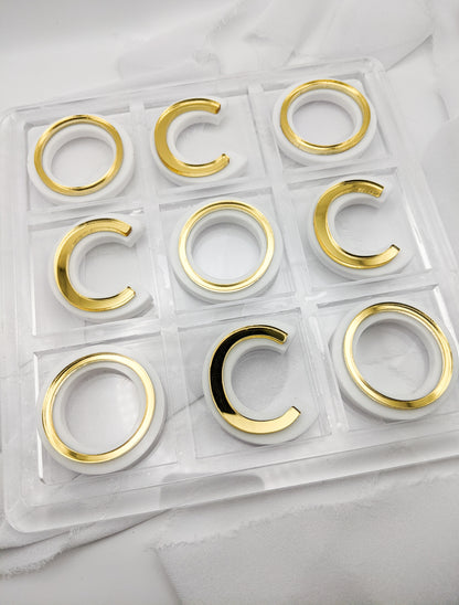 Custom Initials Acrylic Tic Tac Toe Game, Personalized Wedding Gift