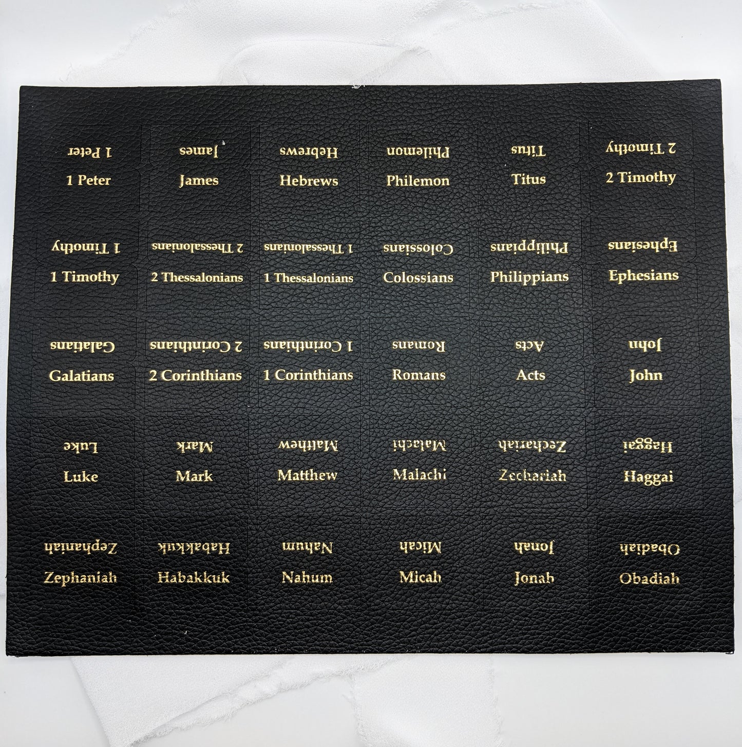 66 Faux-Leather Black Bible Tabs