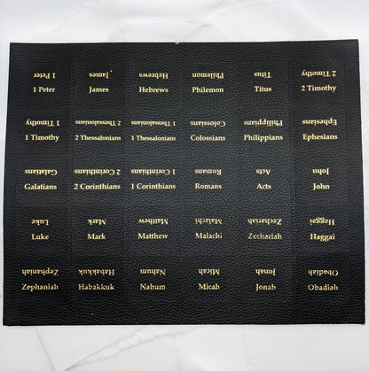 66 Faux-Leather Black Bible Tabs