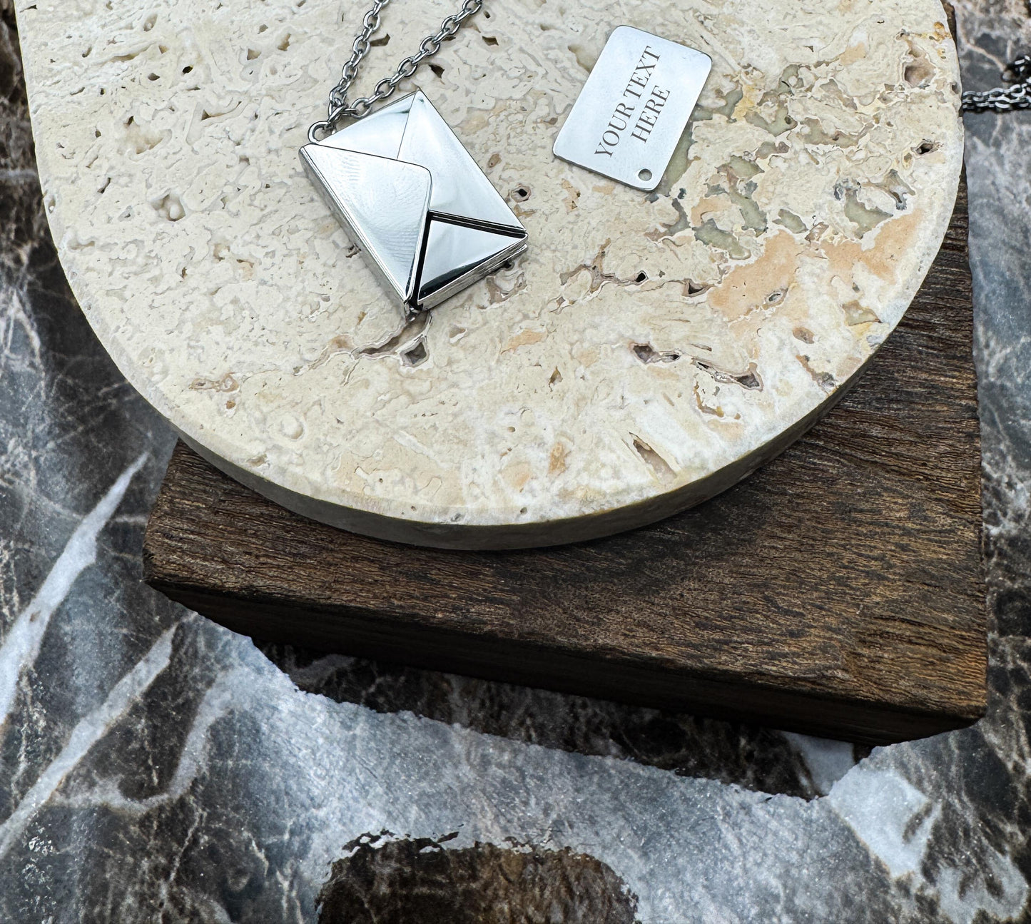 The Silver Message Custom Keychain, Personalized Silver Engraved Keychain (0.5”x3”)