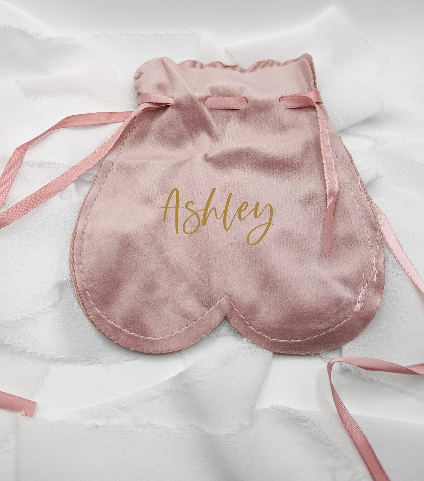 Personalized Pink Heart Gift Bag