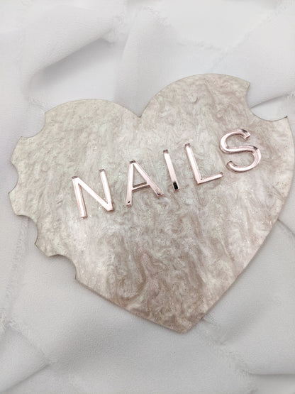 Acrylic Nail Photo Prop, Custom Heart Display for Nail Techs