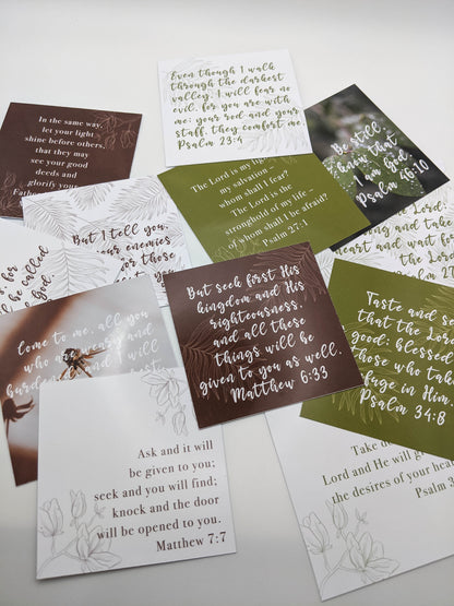 Set of 6, Old Testament Bible Scripture Cards