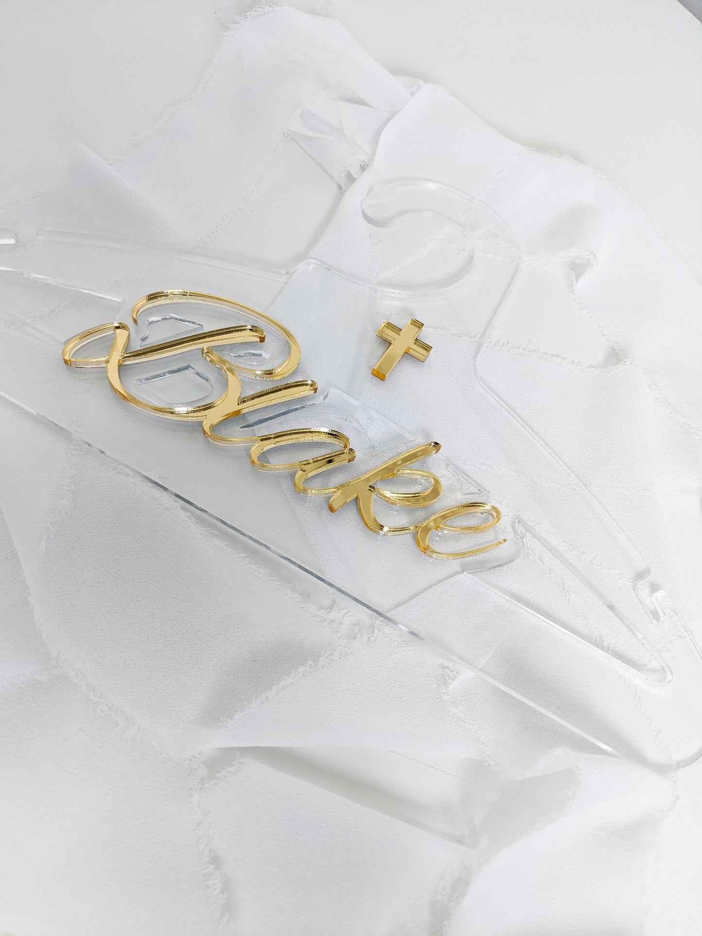 Custom Children’s Baptism Acrylic Hanger, Personalized Christening Keepsake