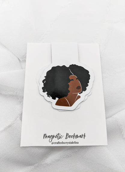 Black Woman Magnetic Bookmark