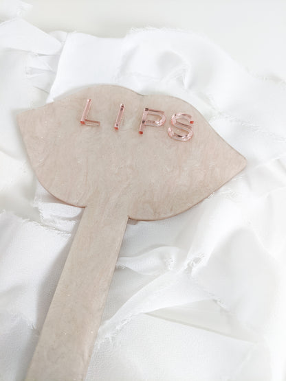 Custom Lip Tech Hand Mirror, Personalized Mirror for Lip Blush & PMU Artists