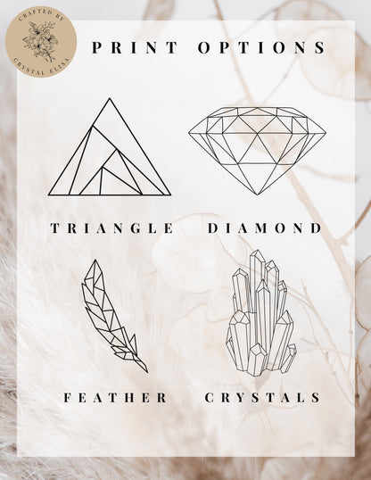 Geometric Foil Line Art Prints