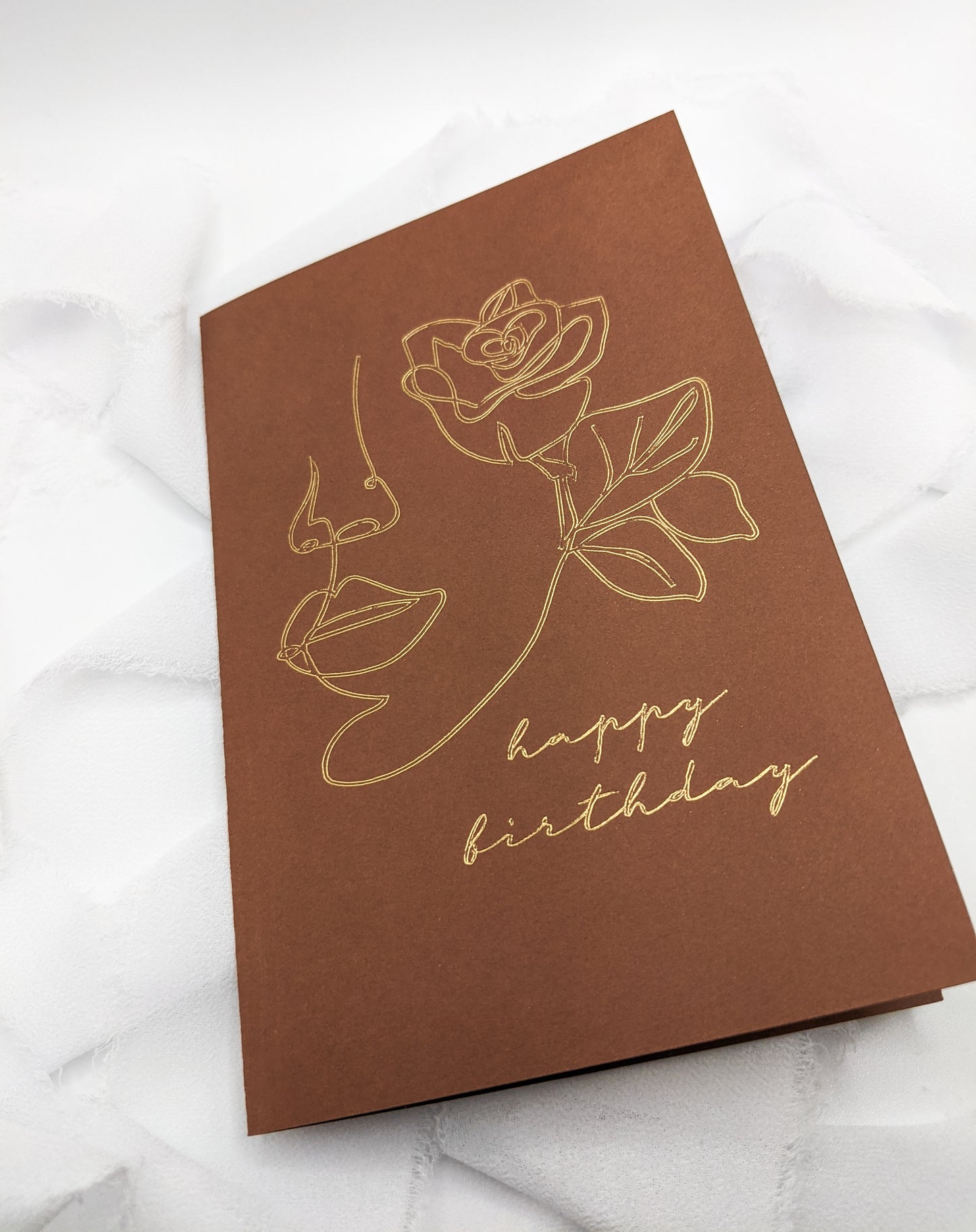 4”x6” Woman Happy Birthday Foil Card