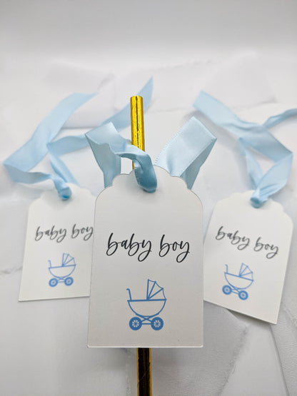 Set of 9, Baby Shower Gift Tags