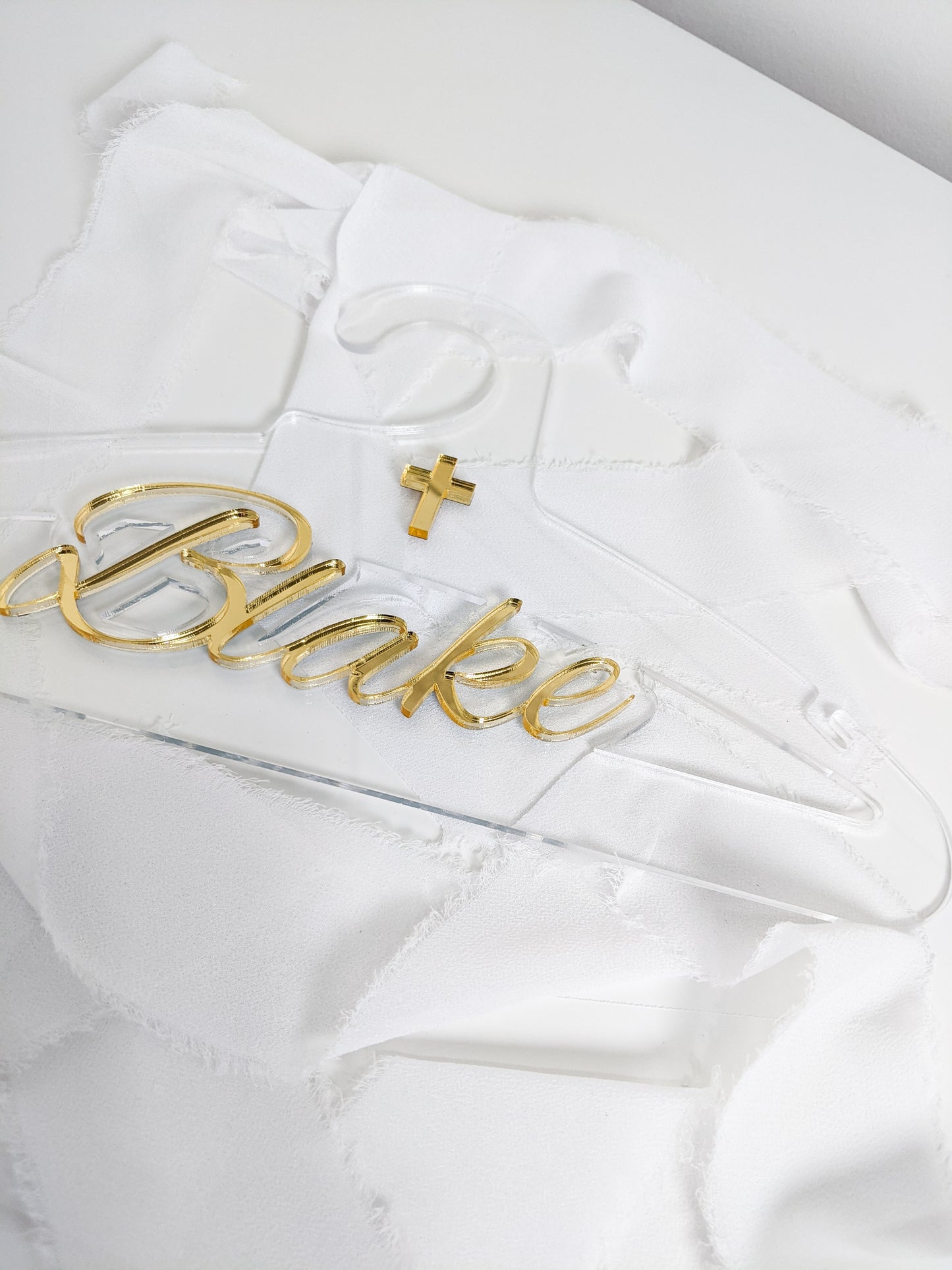 Custom Children’s Baptism Acrylic Hanger, Personalized Christening Keepsake