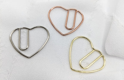 Set of 3, With Love Paper Clips