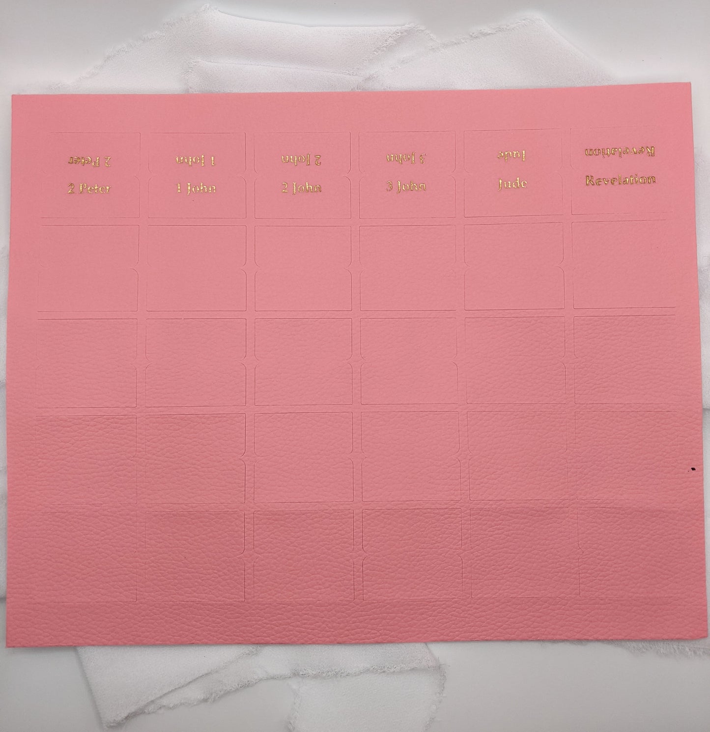 66 Faux-Leather Pink Bible Tabs