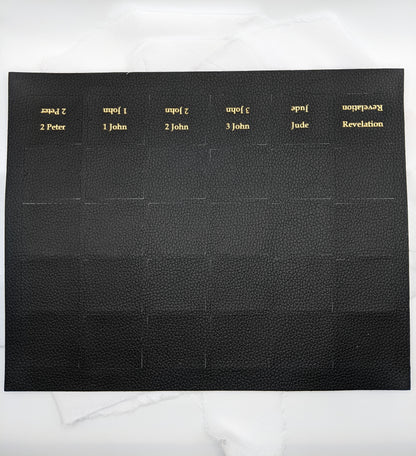 66 Faux-Leather Black Bible Tabs