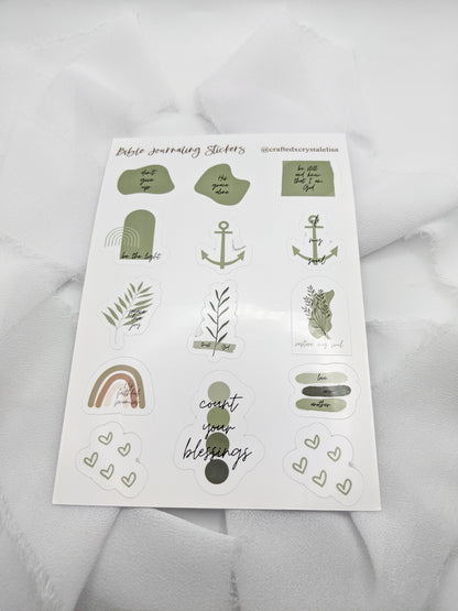 Set of 6, Mini Bible Journaling Sticker Sheets