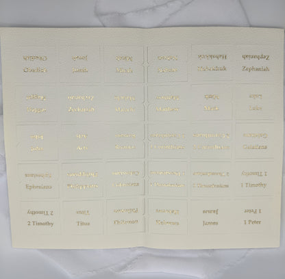 66 Faux-Leather White Bible Tabs