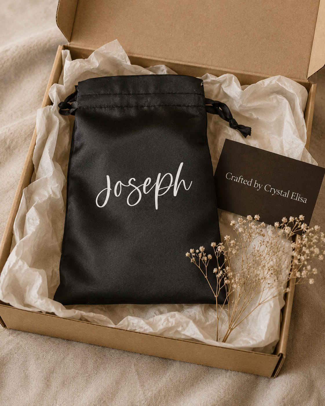 Personalized Satin Groomsmen Gift Bag, Custom Wedding Favour Bag