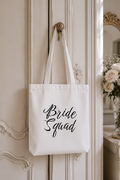 Personalized Bride Squad Tote Bag, Bridesmaid Tote Bag