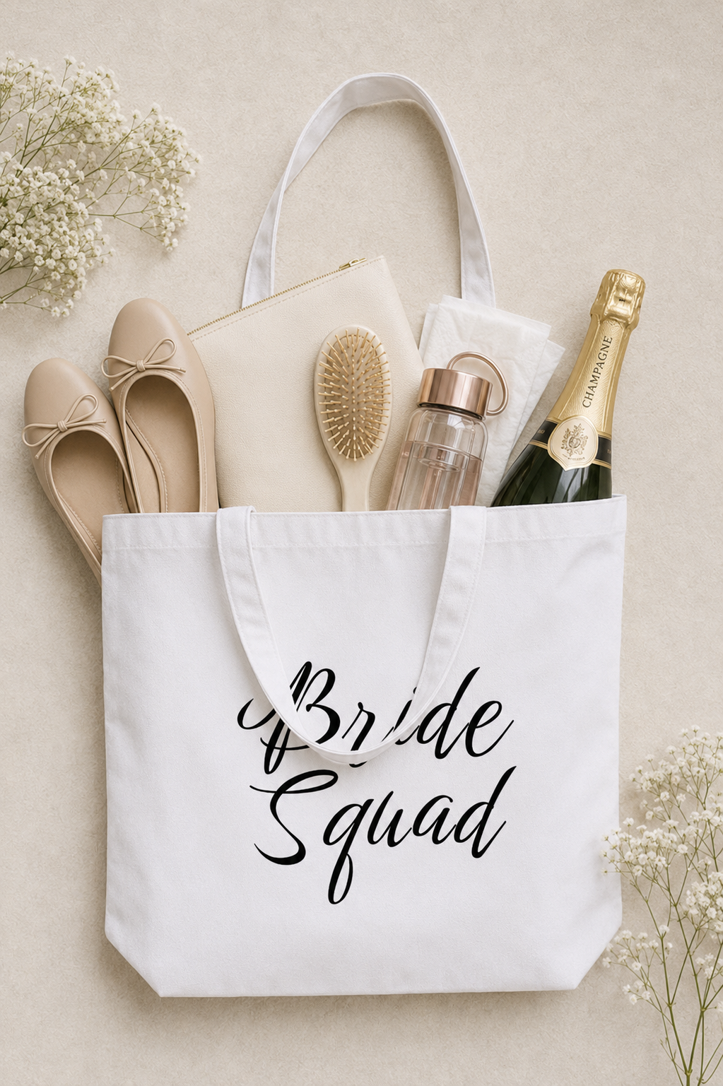 Personalized Bride Squad Tote Bag, Bridesmaid Tote Bag