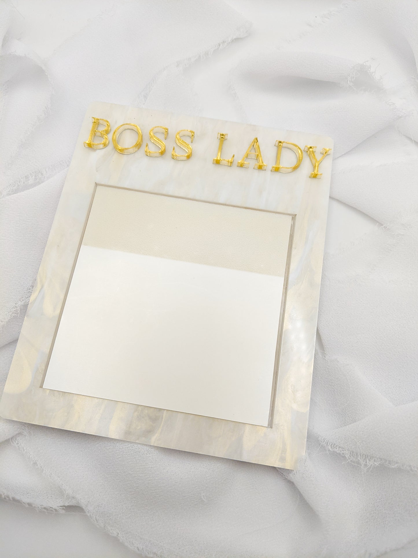 Custom Name Acrylic Post-It Holder, Personalized Desk Organizer & Sticky Note Holder for Office or Teacher Gift