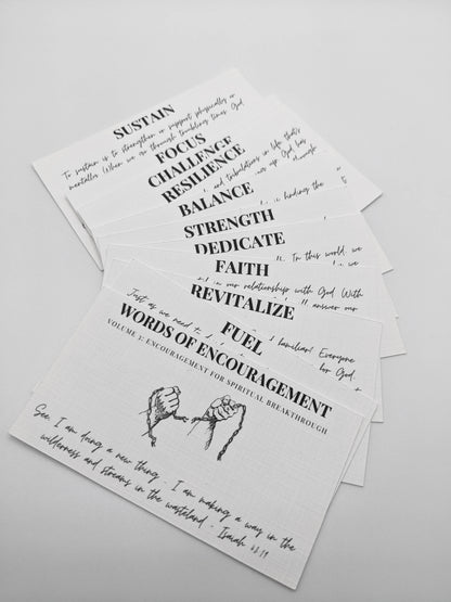 Set of 10, Words of Encouragement Scripture Cards