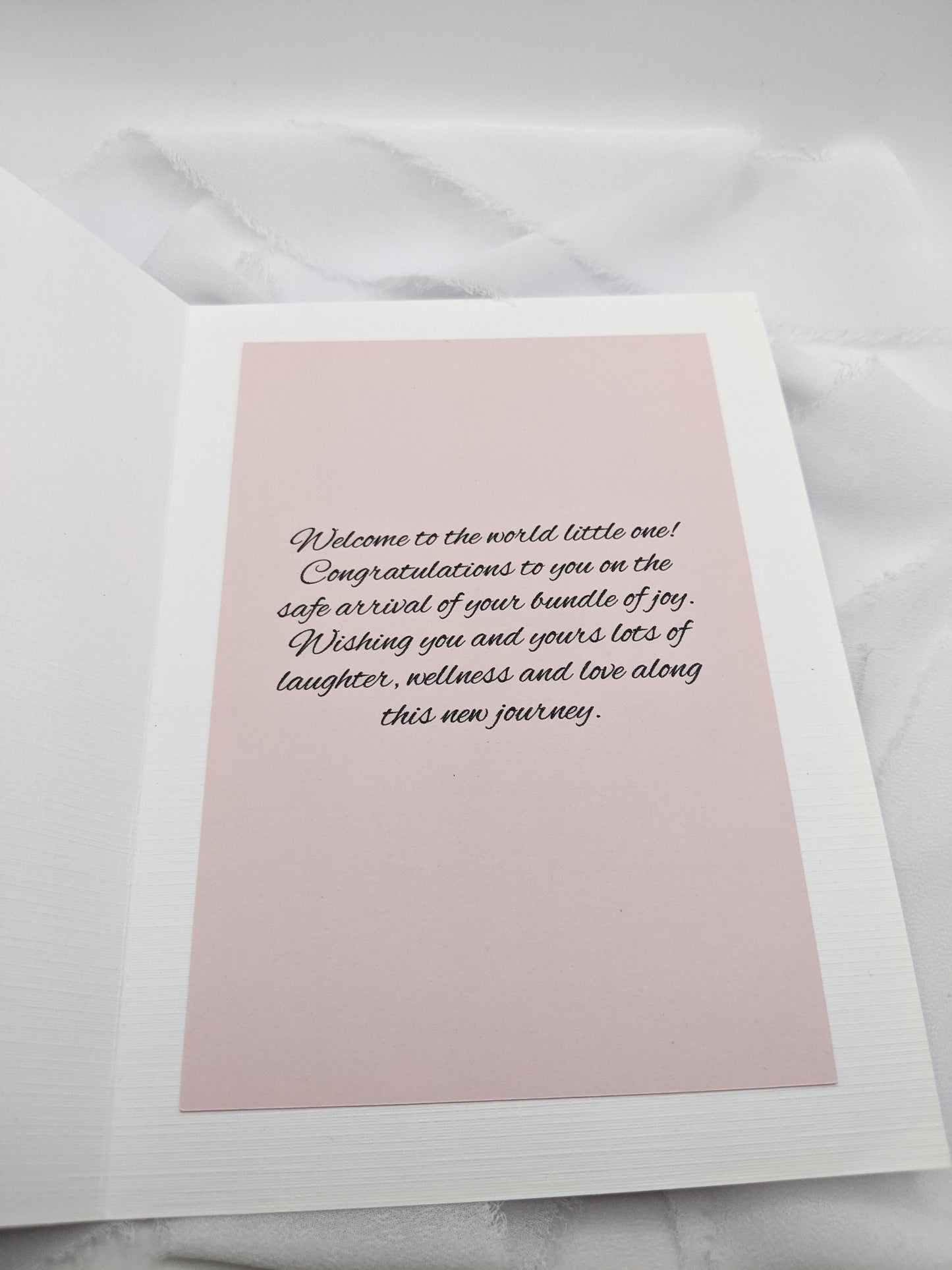 5"x7" Newborn Baby Pink Elephant Card