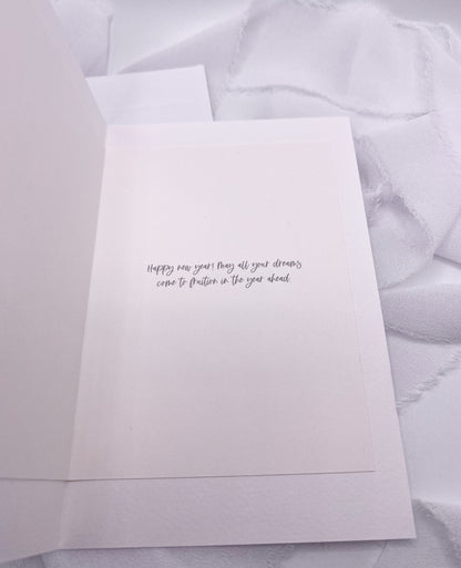 4”x6” Silver Happy New Year Card