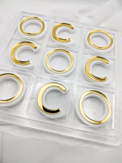 Custom Initials Acrylic Tic Tac Toe Game, Personalized Wedding Gift