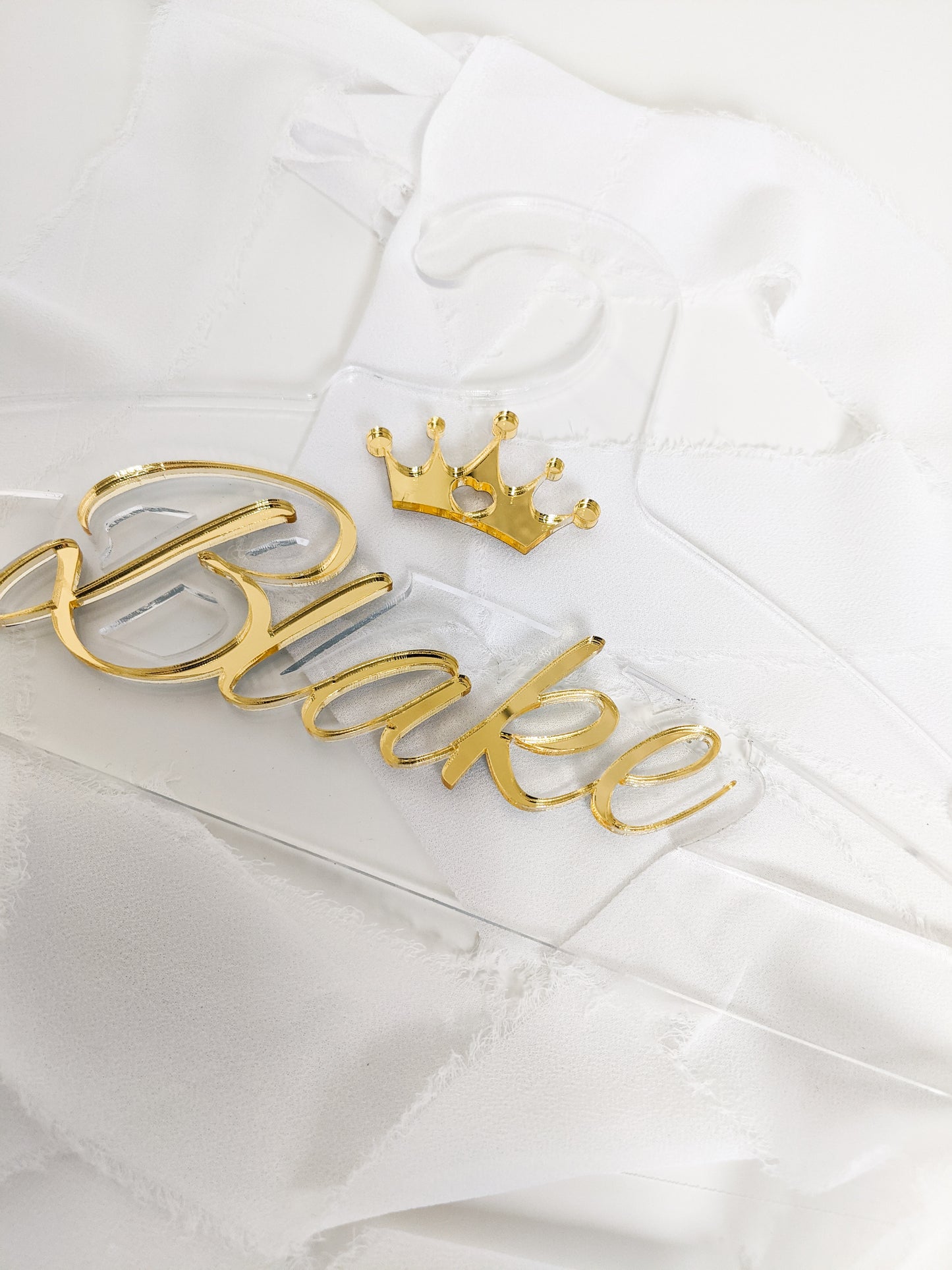 Custom Children’s Princess Crown Acrylic Hanger, Personalized Keepsake for Little Girls