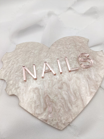 Acrylic Nail Photo Prop, Custom Heart Display for Nail Techs