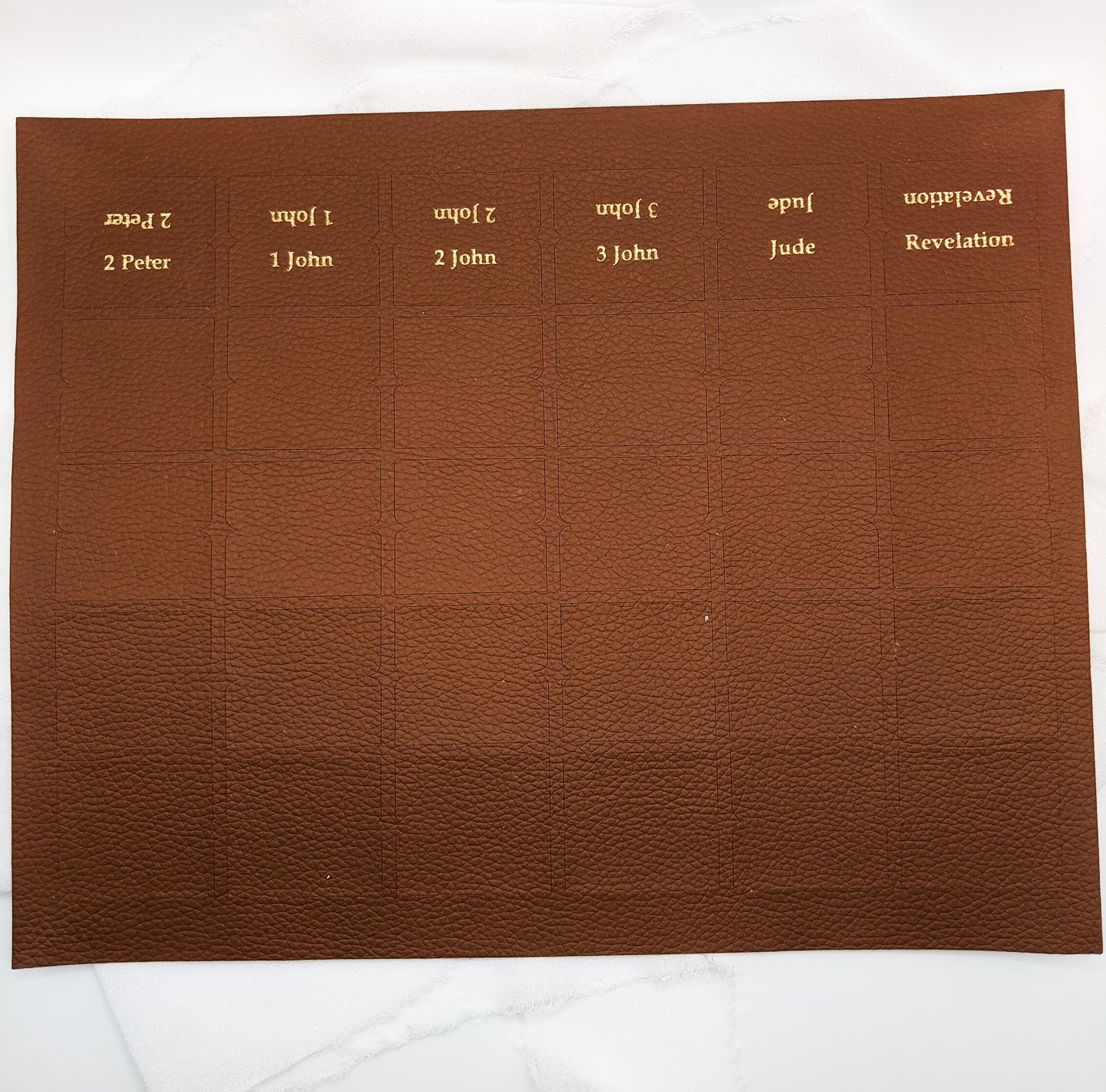 66 Faux-Leather Brown Bible Tabs