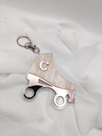 Custom Roller Skate Keychain with Initial