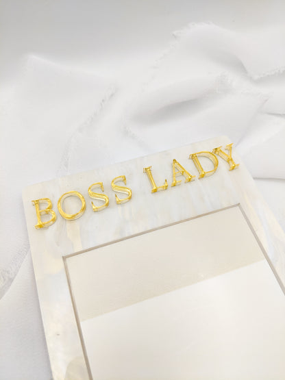 Custom Name Acrylic Post-It Holder, Personalized Desk Organizer & Sticky Note Holder for Office or Teacher Gift