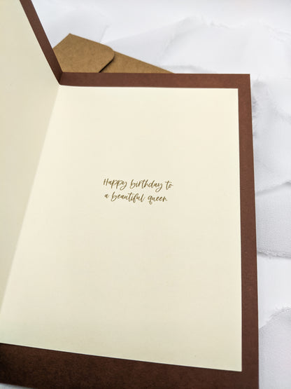 4”x6” Woman Happy Birthday Foil Card