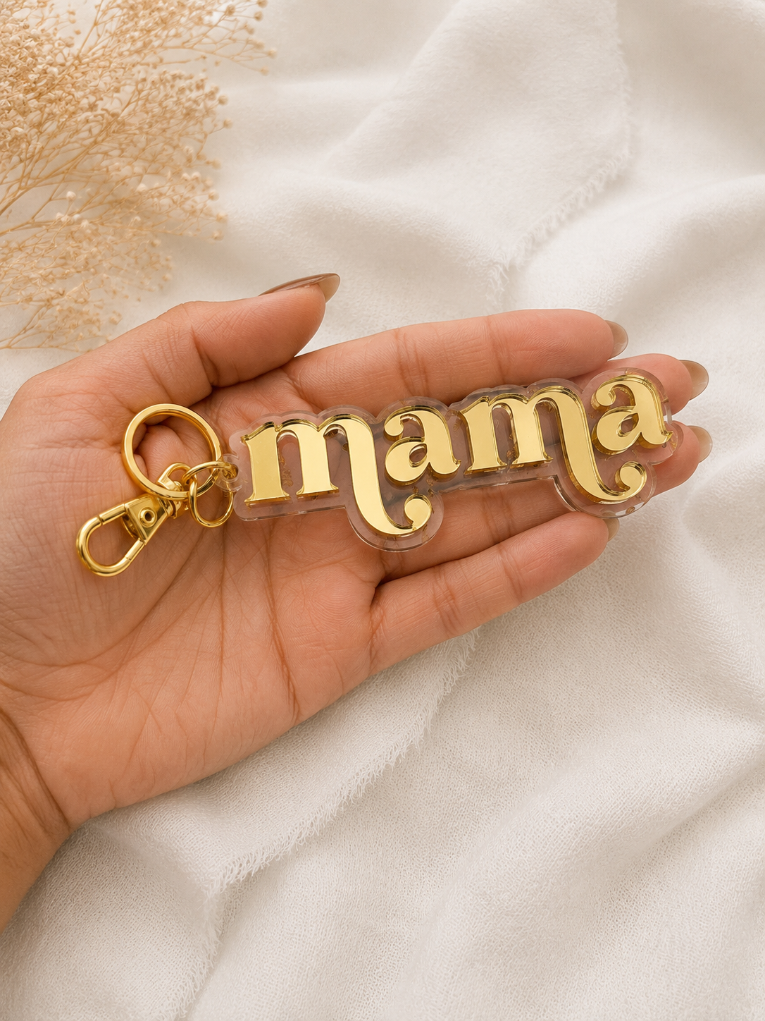 Mama Acrylic Keychain, Personalized Gift for Mom