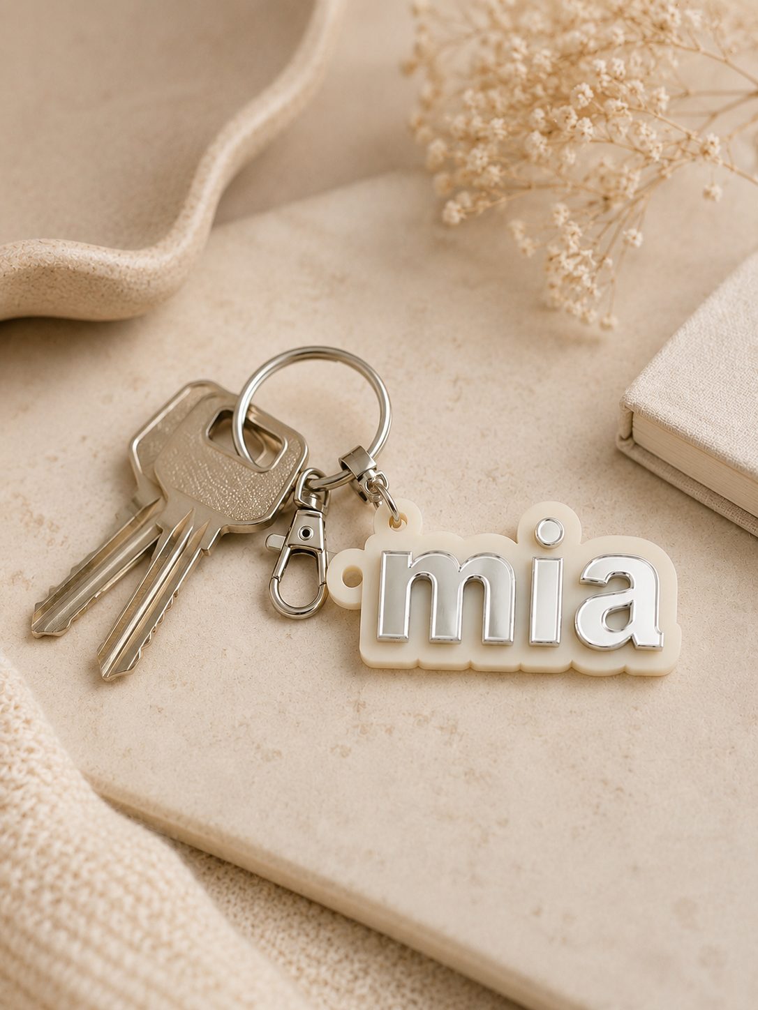 Personalized Acrylic Name Keychain, Custom Gift