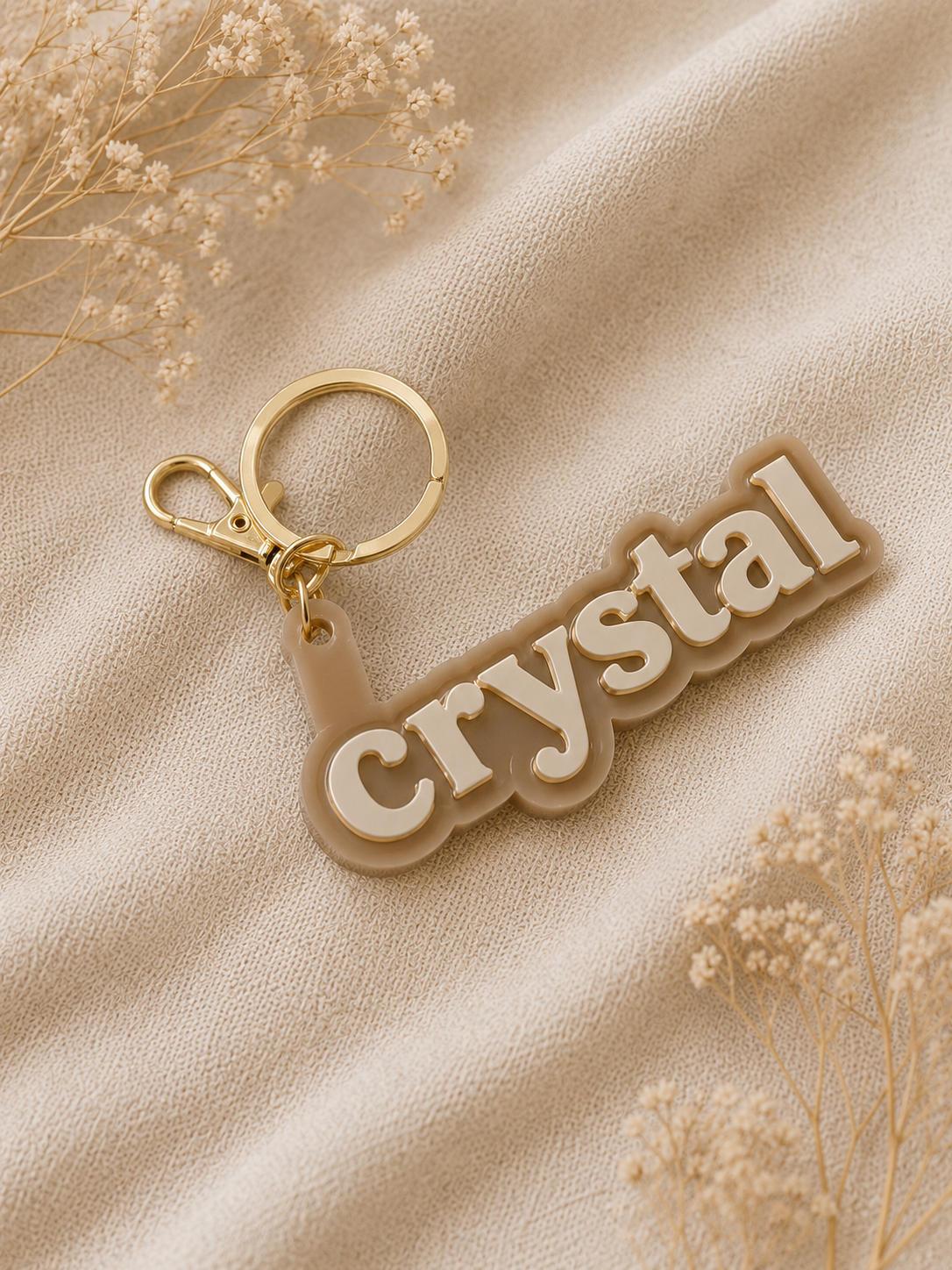 Personalized Acrylic Name Keychain, Custom Gift