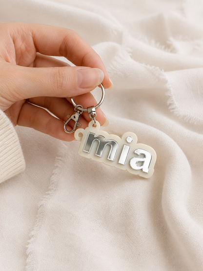 Personalized Acrylic Name Keychain, Custom Gift