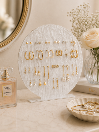 Personalized Acrylic Earring Holder, Custom Jewelry Display Stand