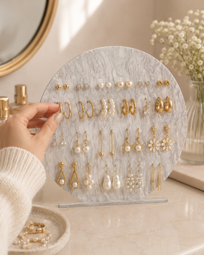 Personalized Acrylic Earring Holder, Custom Jewelry Display Stand