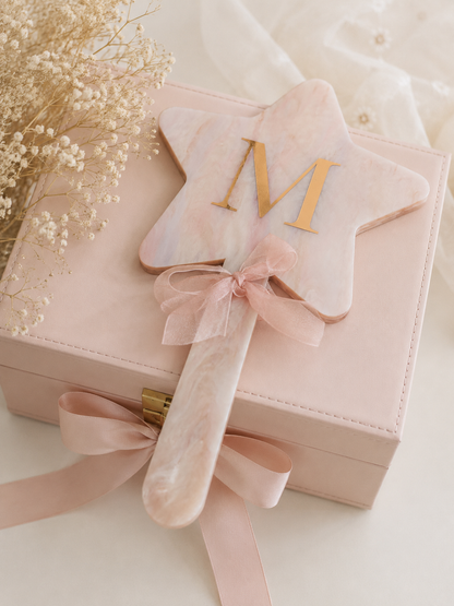Personalized Star Hand Mirror, Custom Initial Acrylic Mirror, Birthday Gift for Girls