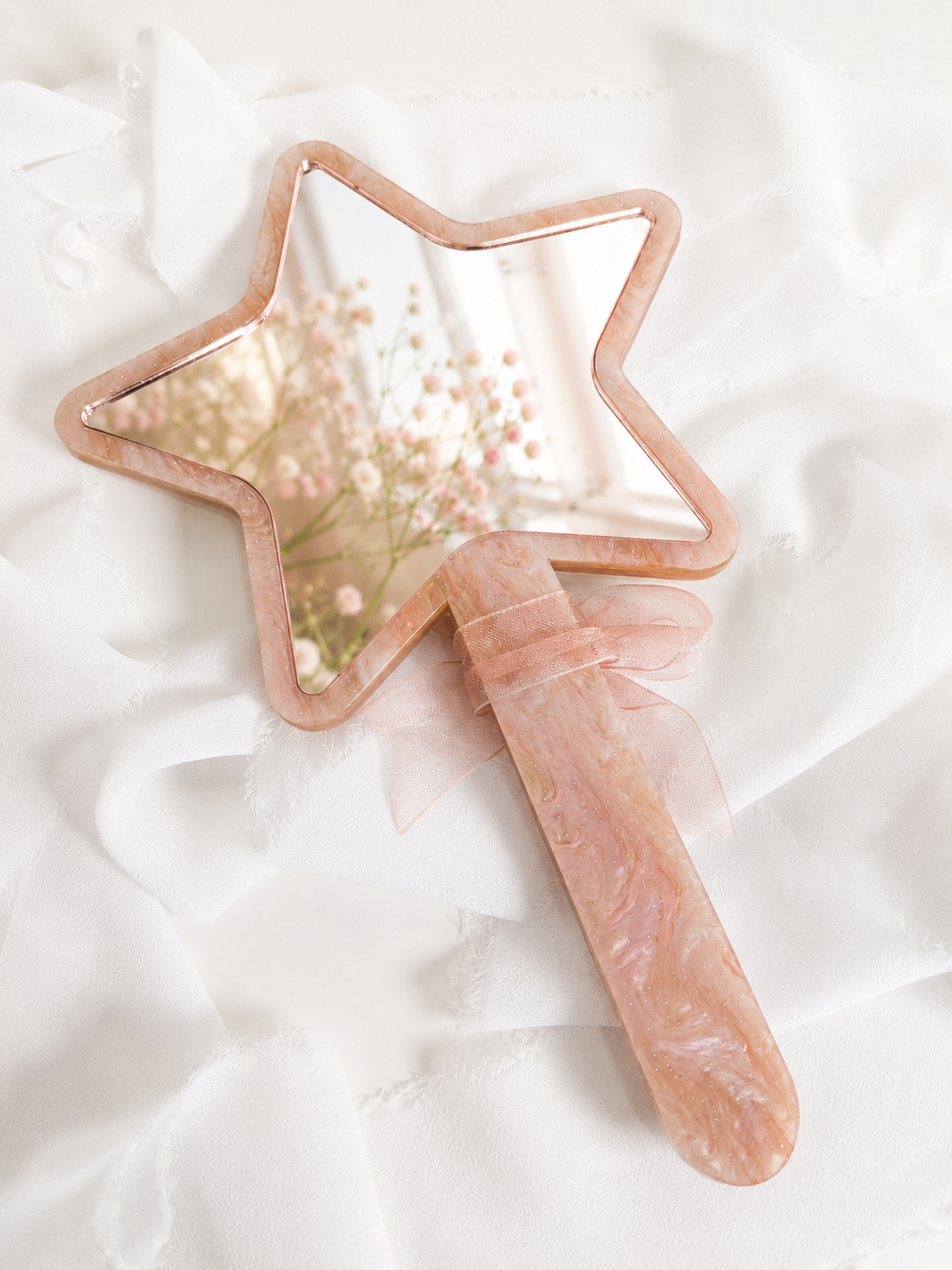Personalized Star Hand Mirror, Custom Initial Acrylic Mirror, Birthday Gift for Girls