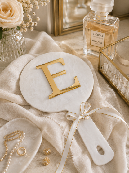 Personalized Initial Acrylic Hand Mirror