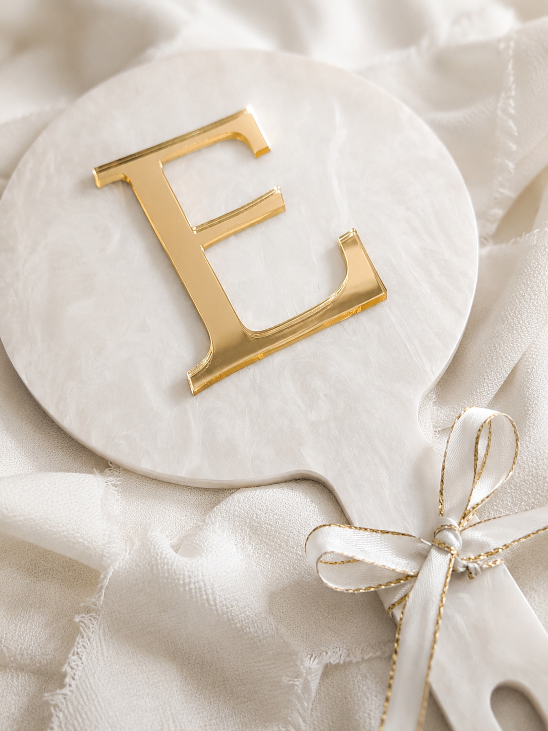 Personalized Initial Acrylic Hand Mirror