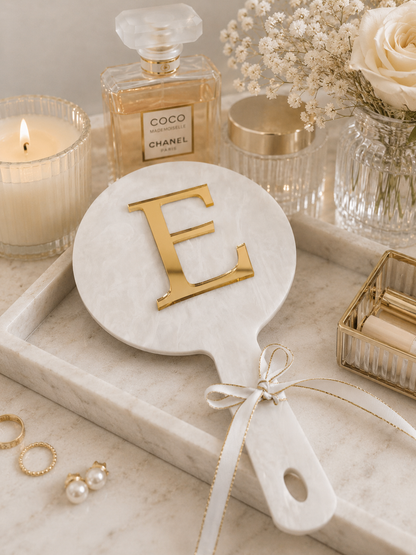 Personalized Initial Acrylic Hand Mirror