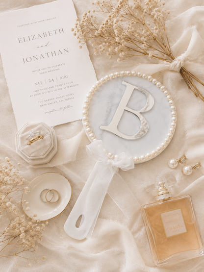 Personalized Bridal Hand Mirror