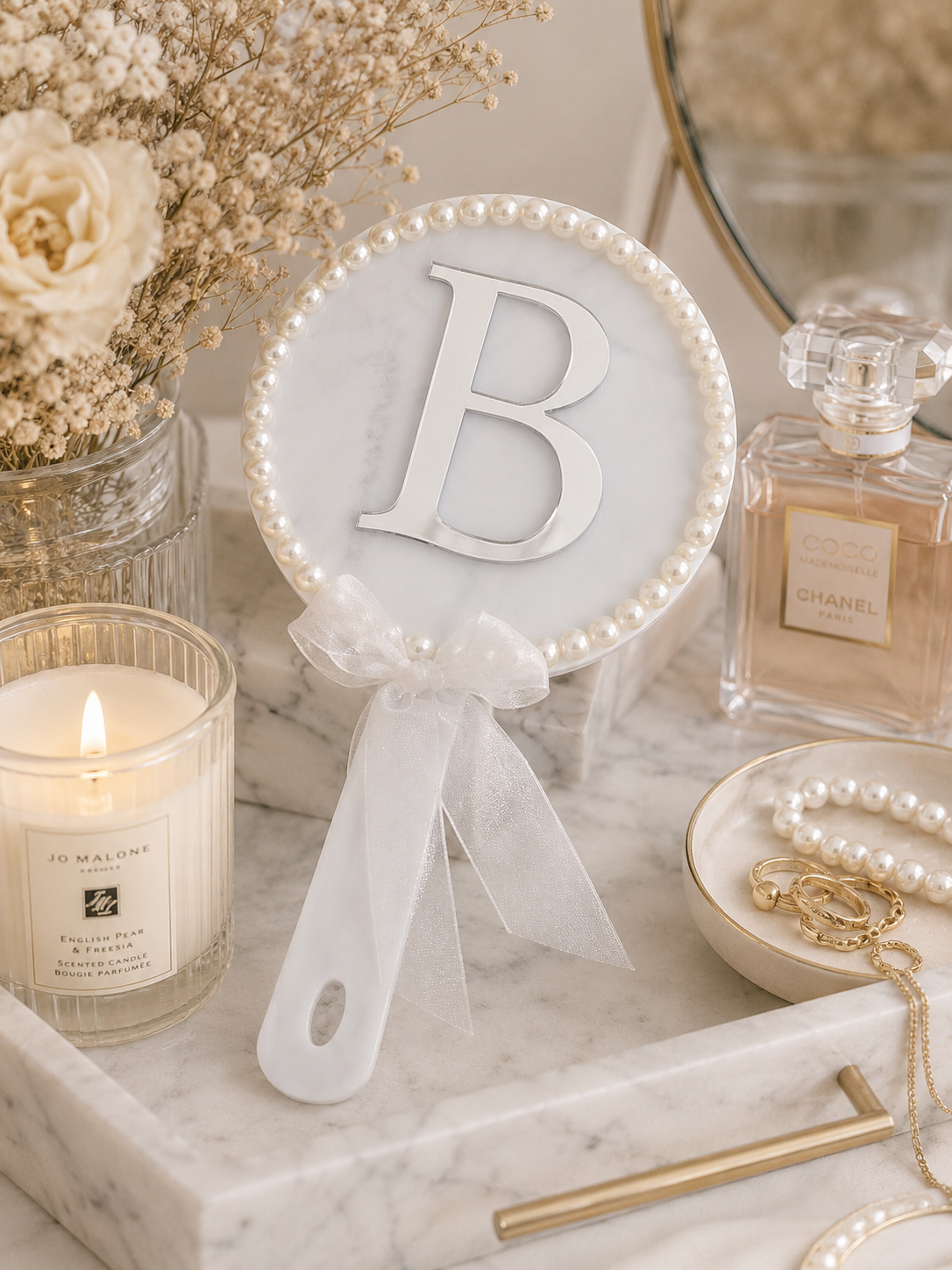Personalized Bridal Hand Mirror