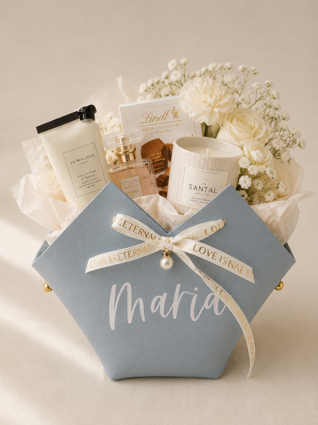 Personalized Gift Bag, Custom Name Drawstring Gift Pouch